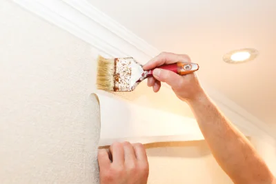 Pose de papier peint à Brugnens — revêtements muraux et toiles de verre